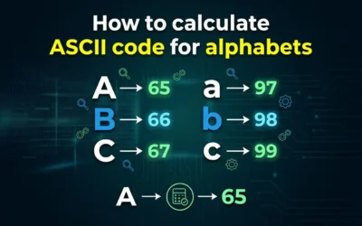 How to calculate ascii code for alphabets