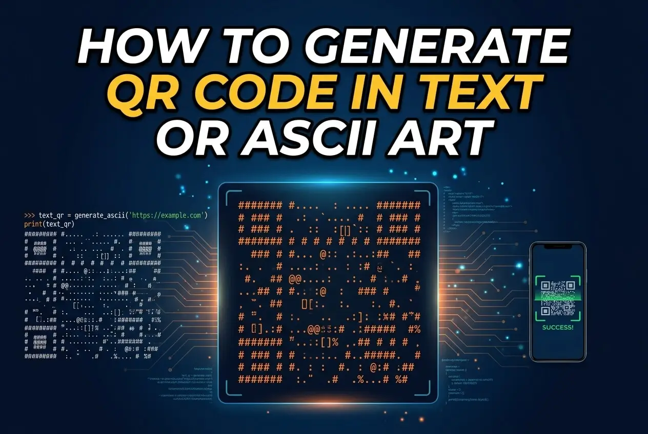 how to generate qr code in text or ascii art